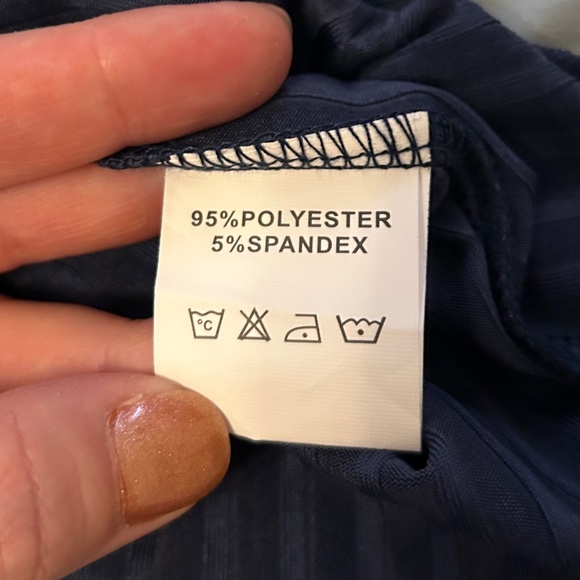 Navy Blue Ribbed Tank Top, NEVER WORN, Size Small - Picture 6 of 7